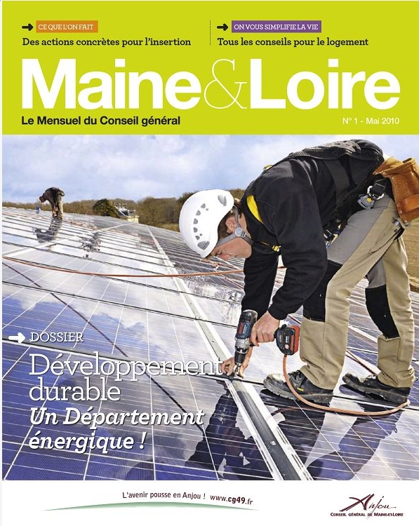 photo de Une et parutions intérieures magazine Maine et Loire.
commandes photo : service de la communication Département 49