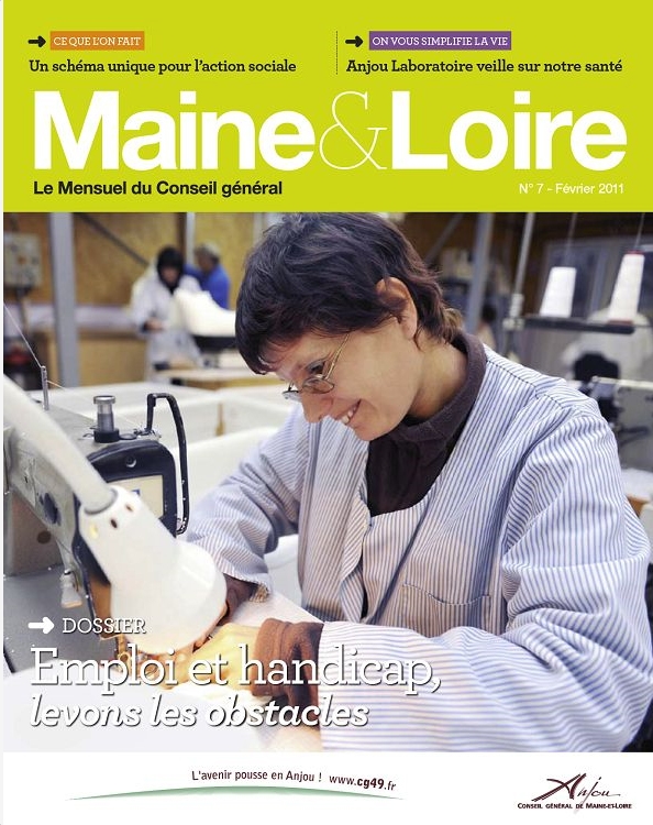 photo de Une et parutions intérieures magazine Maine et Loire.
commandes photo : service de la communication Département 49