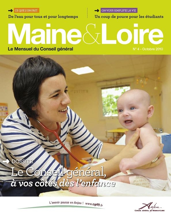 photo de Une et parutions intérieures magazine Maine et Loire.
commandes photo : service de la communication Département 49