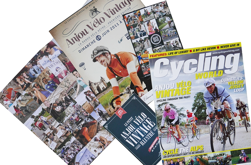 parution sur différents supports : cartes postales, magazines, dépliants. Réalisation de photographies studio et reportages lors de la manifestation Anjou Vélo Vintage - fête du vélo organisée par la ville de Saumur et le Département 49.
parution sur différents supports : cartes postales, magazines, dépliants.
(Pêle-mêle photos partagé avec d'autres photographes).